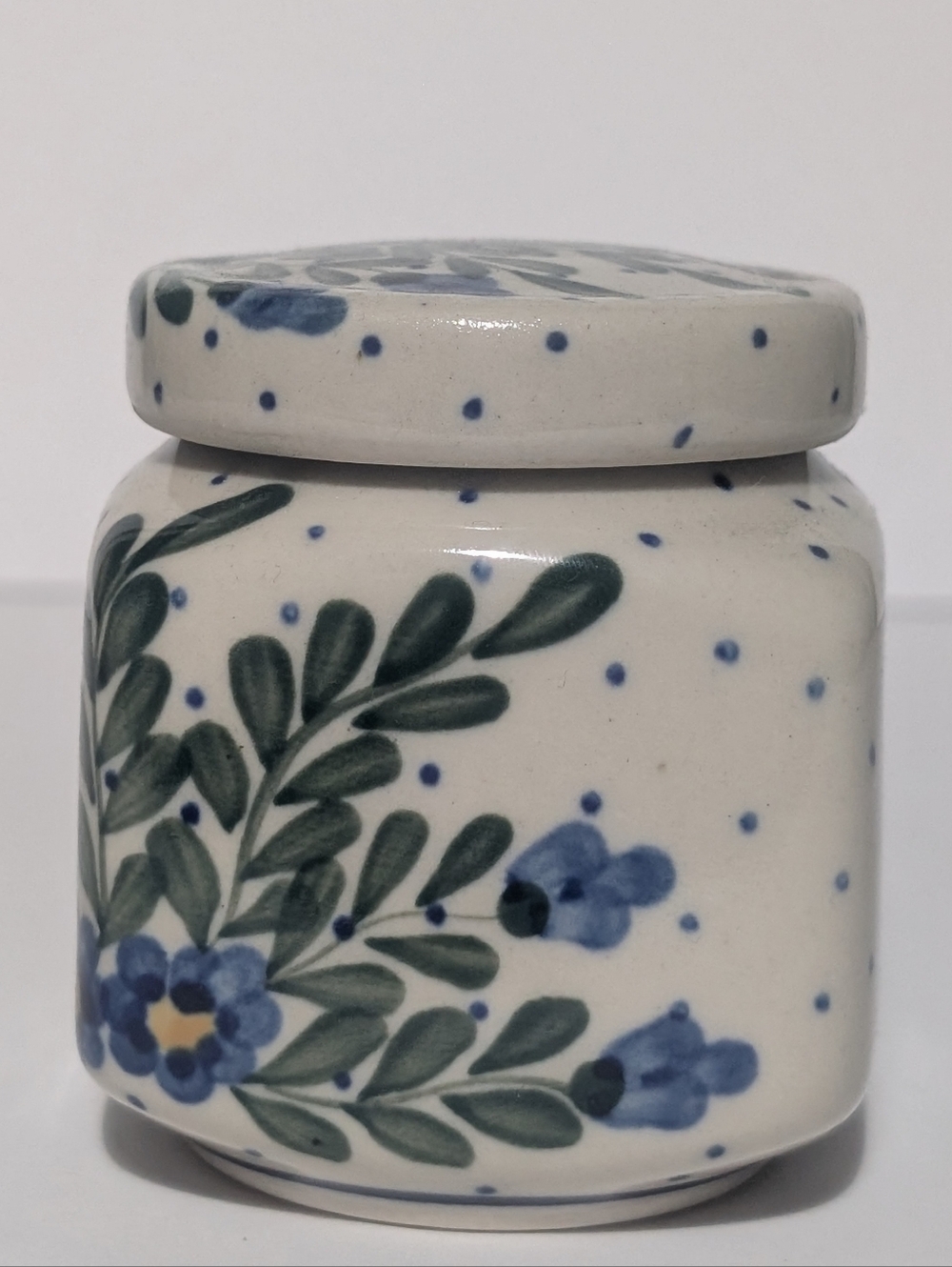 Polish Pottery Jar With Lid Boleslawiec